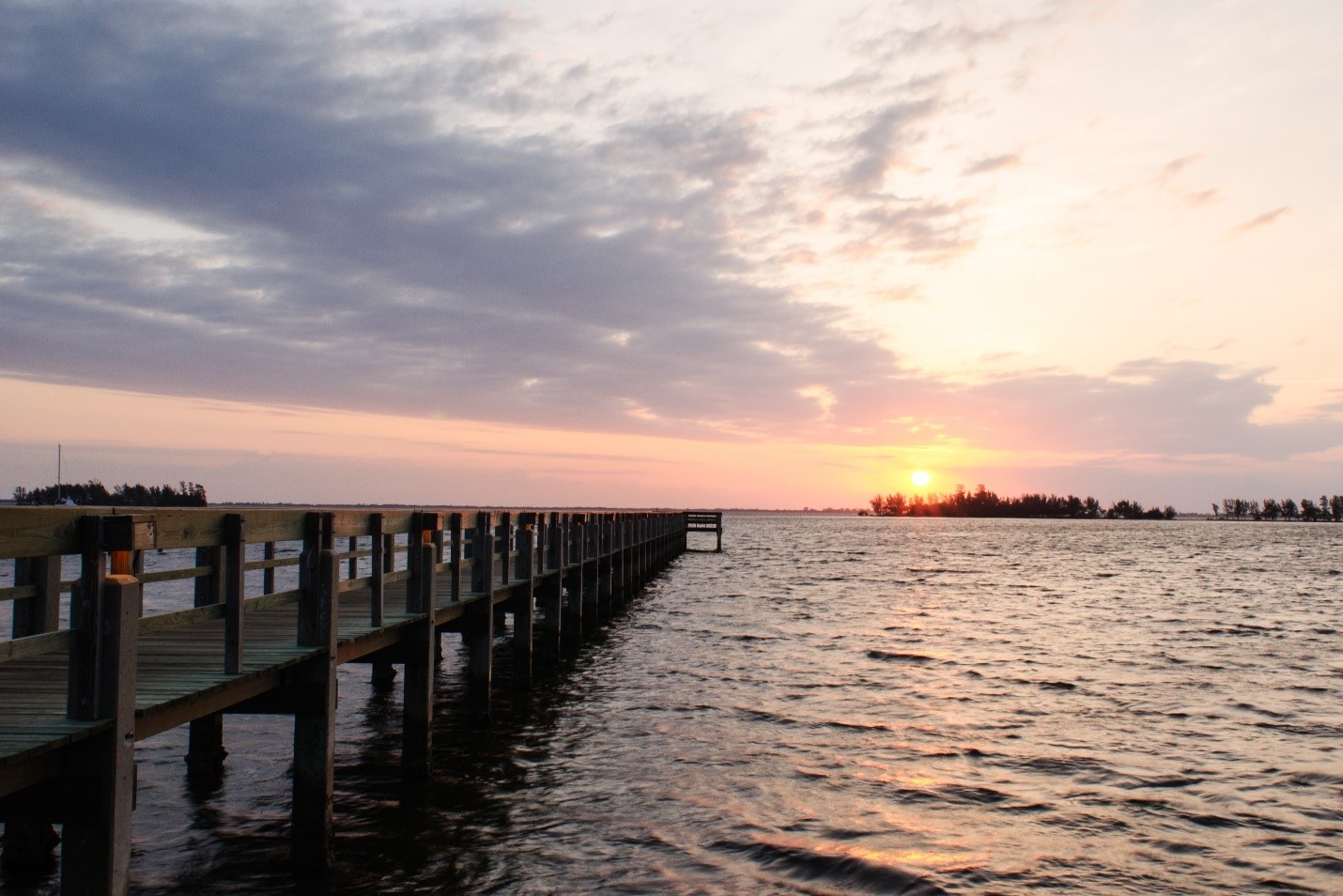 The sun rises over the Indian River Lagoon.