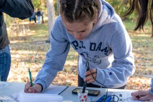 students studies water quality sampling