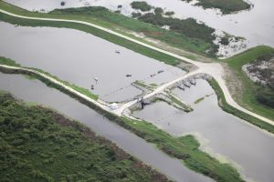 Aerial view of the structure in the Upper St. Johns River Basin