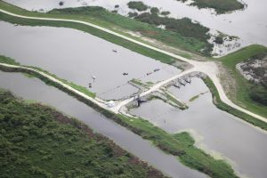 Aerial view of the structure in the Upper St. Johns River Basin