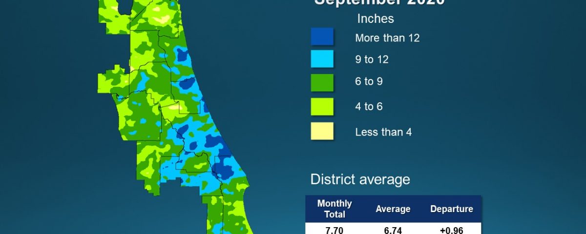 A map illustrates rainfall conditions in August