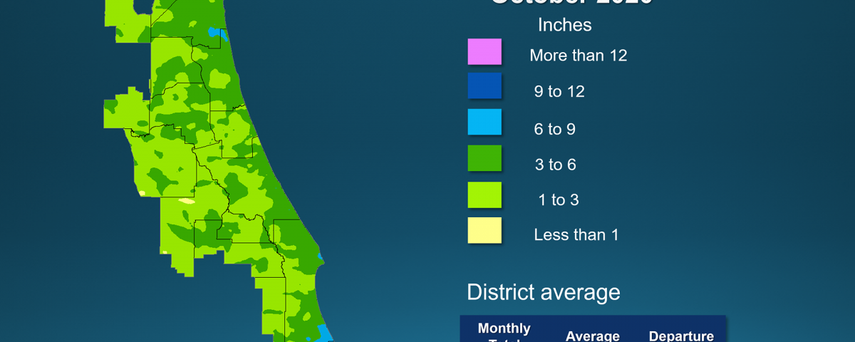 A map illustrates rainfall conditions in August