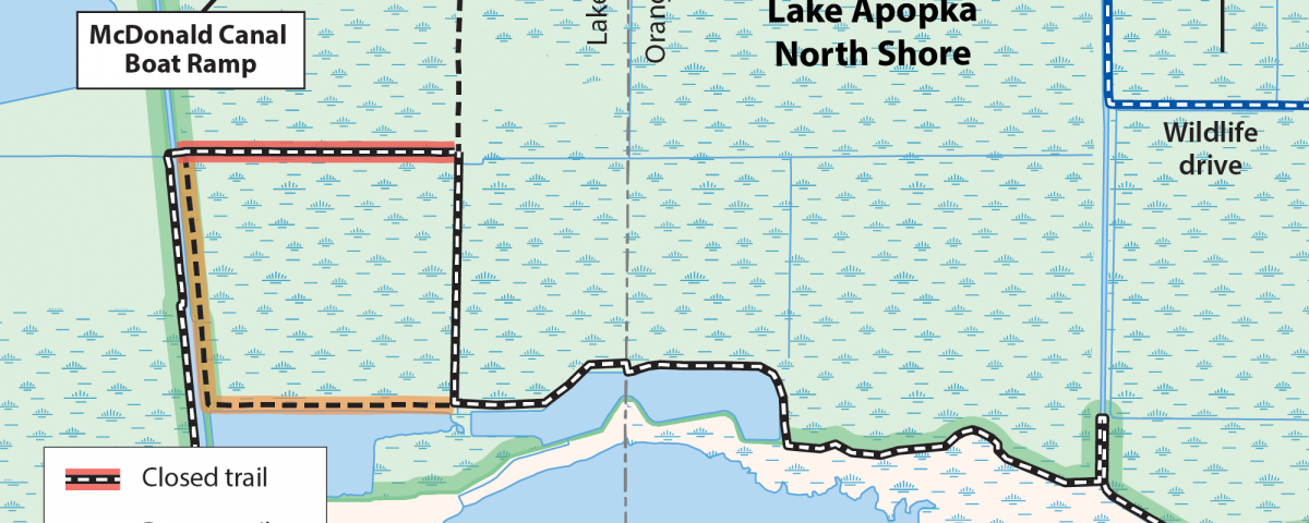 Map of Lake Apopka North Shore with