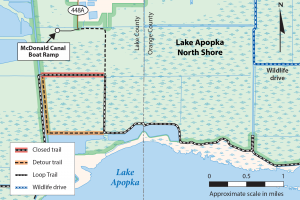 Map of Lake Apopka North Shore with
