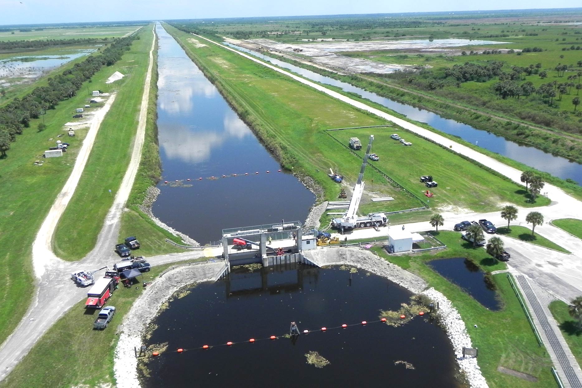 Aerial view of the c-54 canal structure