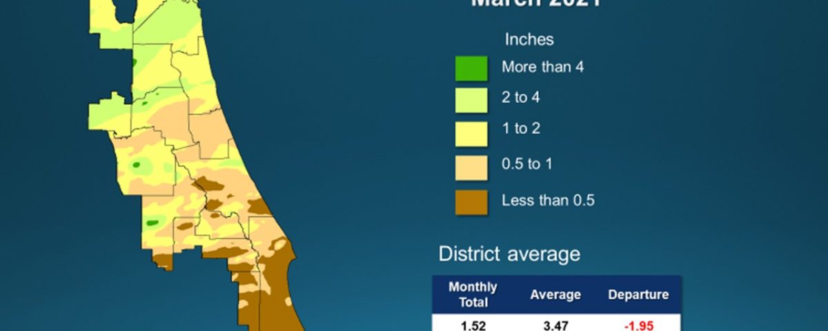 An illustrated map of rainfall