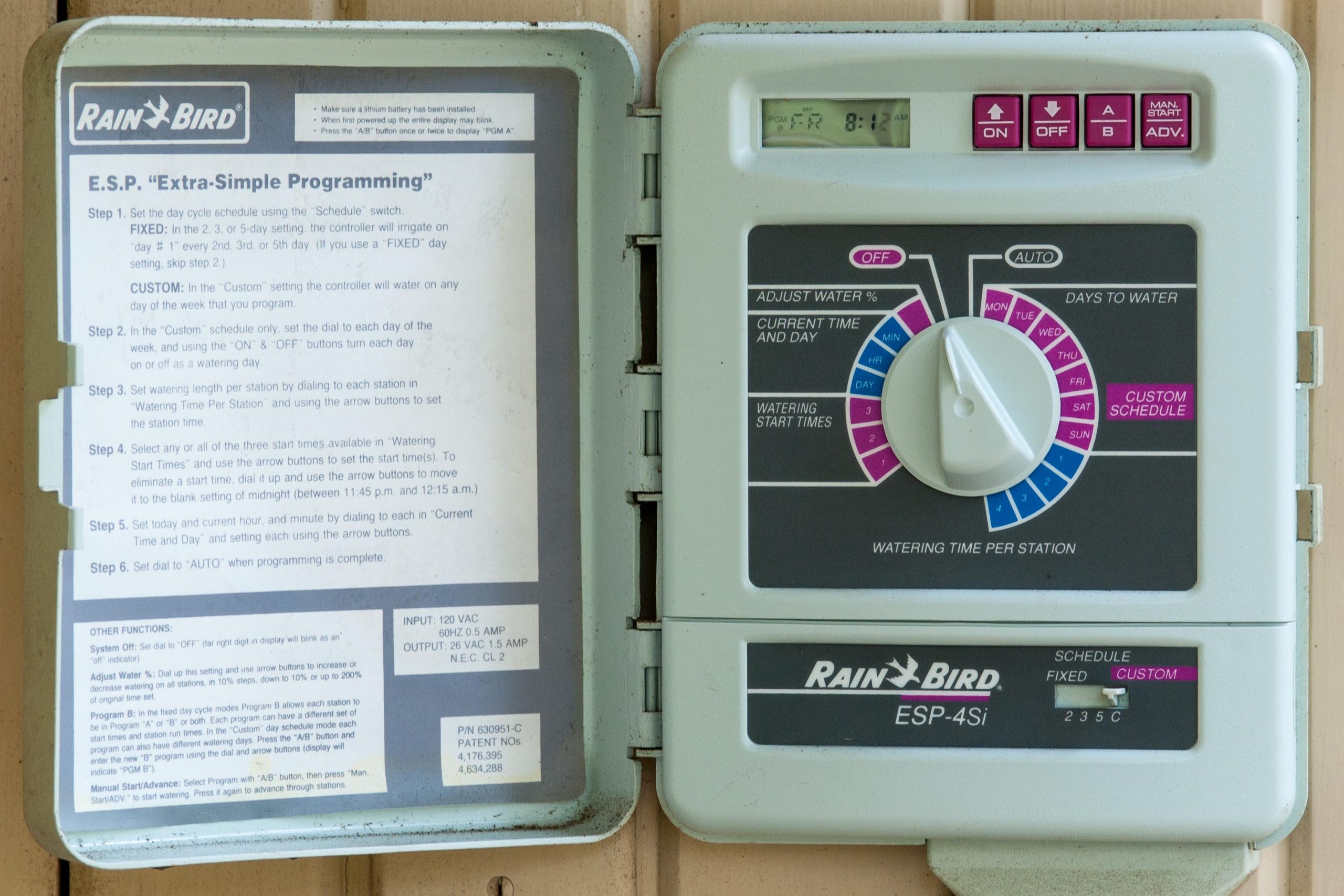 Sprinkler system dial