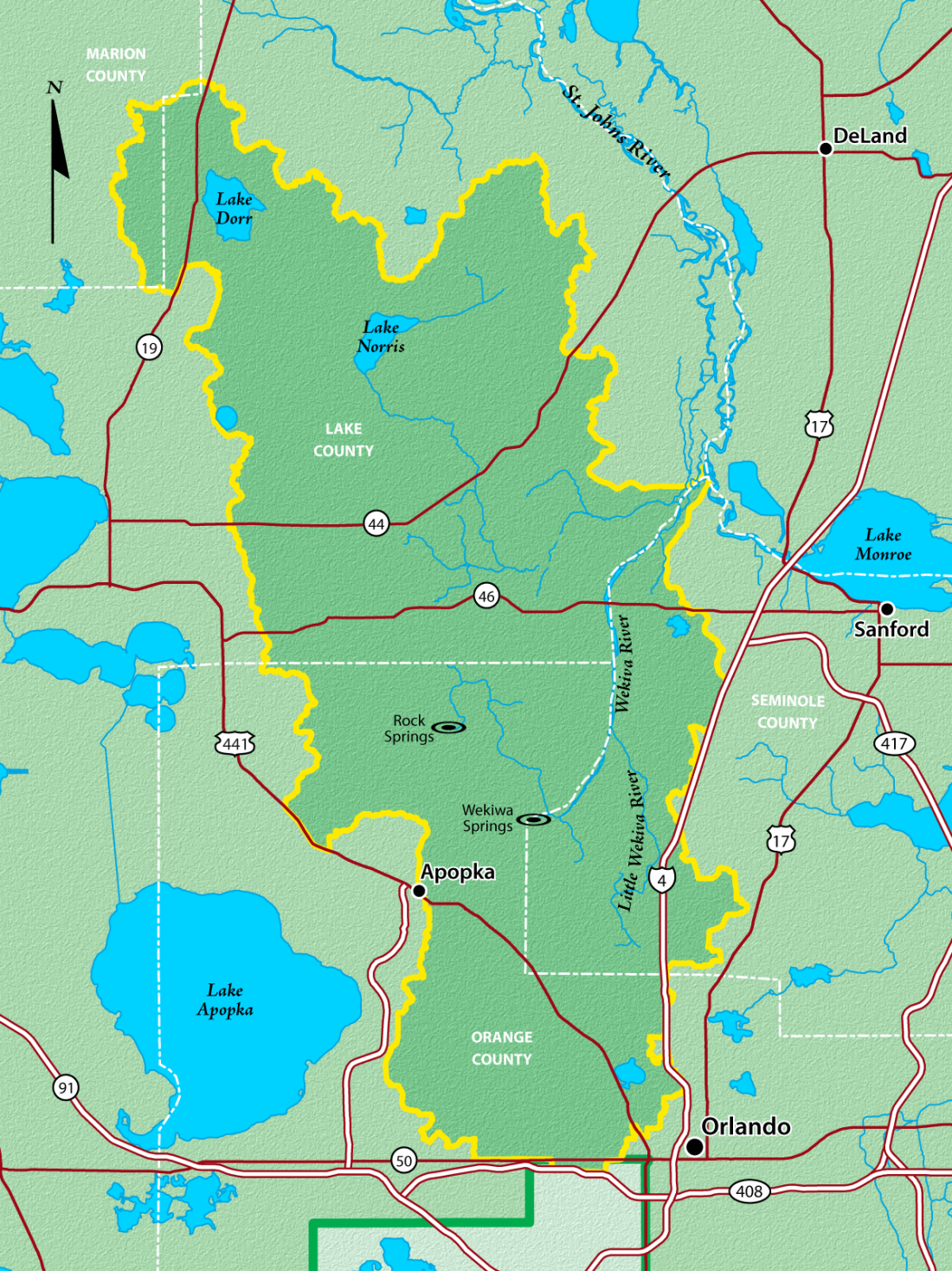 Map of Wekiva River