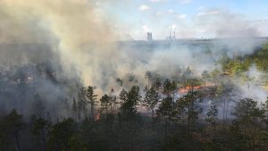 Photo of an aerial burn