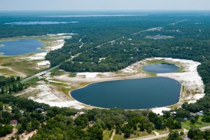 Aerial view of Lake Brooklyn