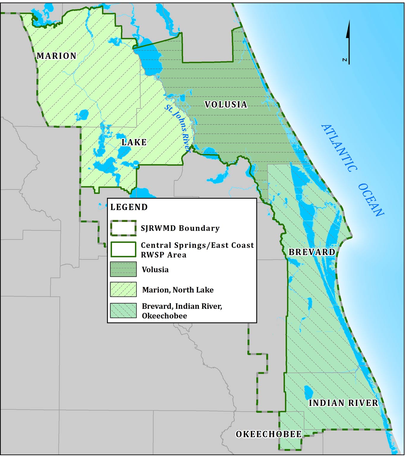 Central Springs map
