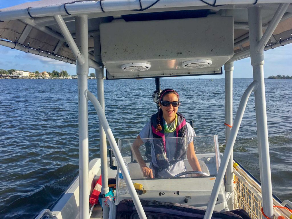 Melissa-Adams-for-profile Melissa Adams driving a boat