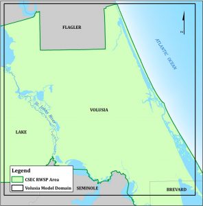 Map of Volusia County area