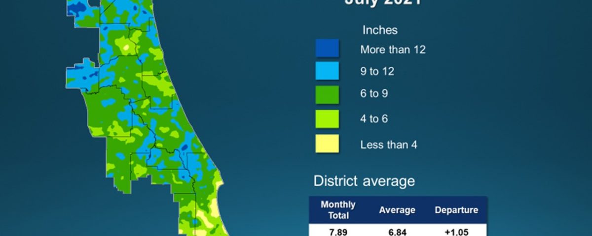 An illustrated map of rainfall