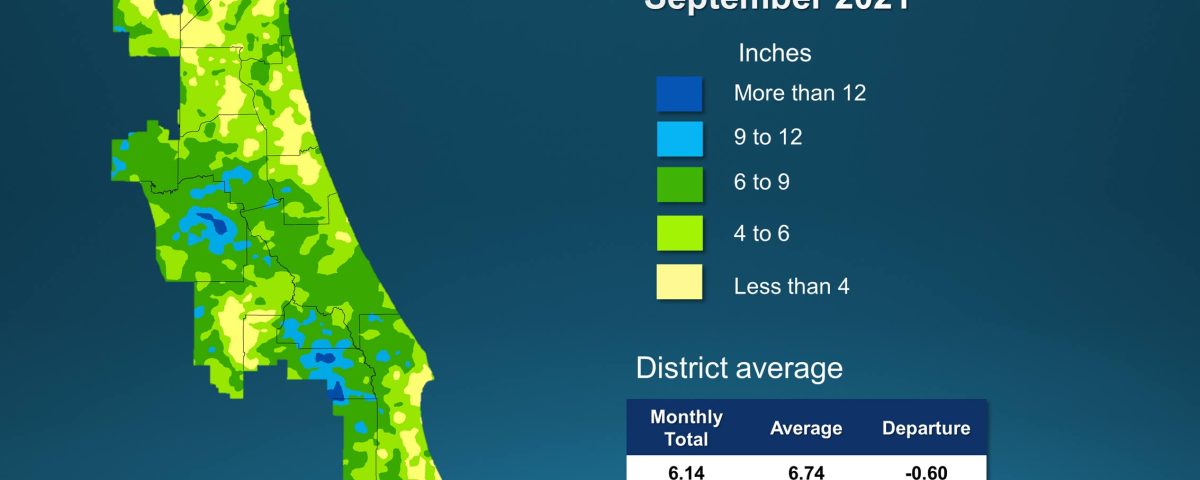 Map and table showing rainfall in August 2021