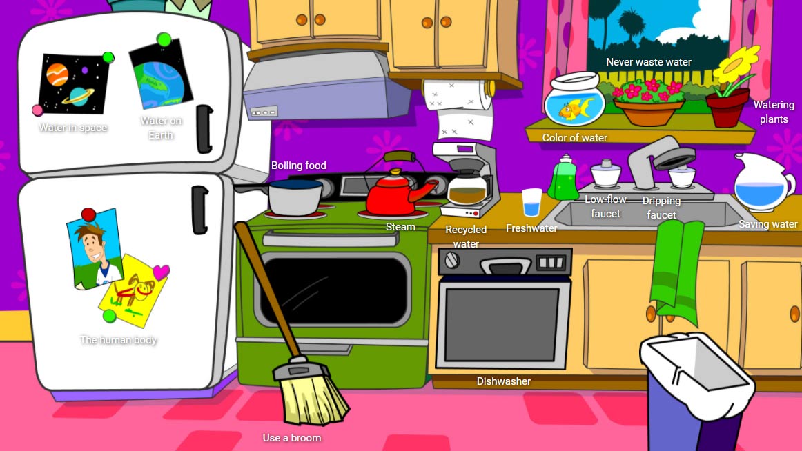 Illustrated kitchen