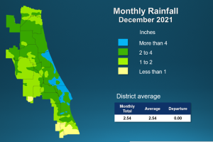 Map and table showing rainfall in August 2021