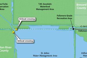 The two airboat crossings shown above will be closed for as long as two months while repairs are made to structure S-96.