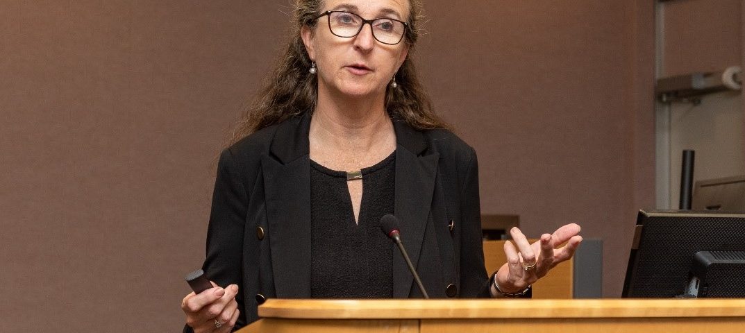 Deirdre Irwin giving a speech