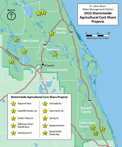 Map of District cost-share projects