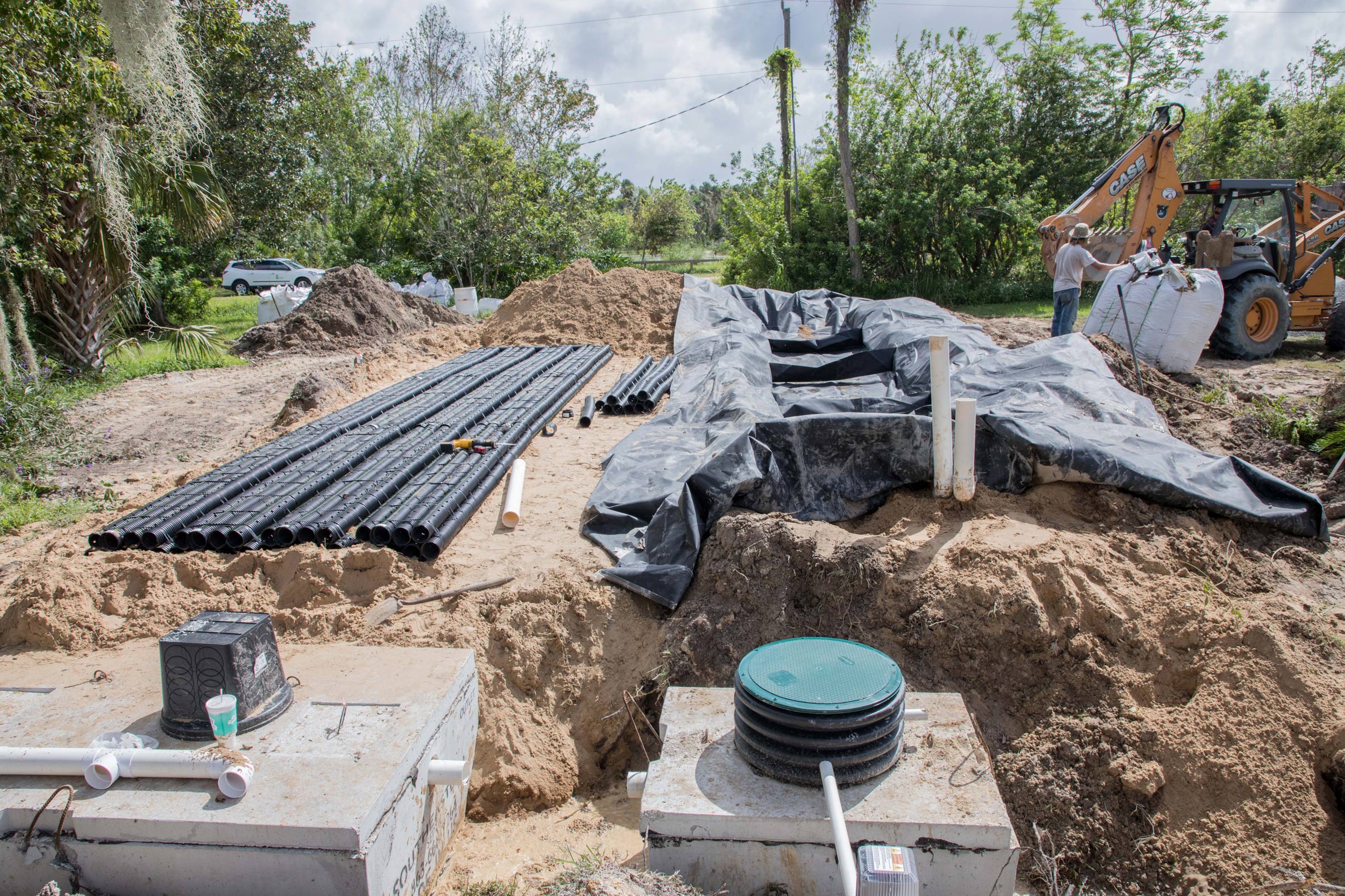 individual septic tanks instalation