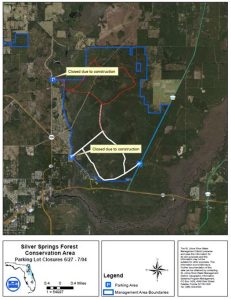 Map of parking area closures 