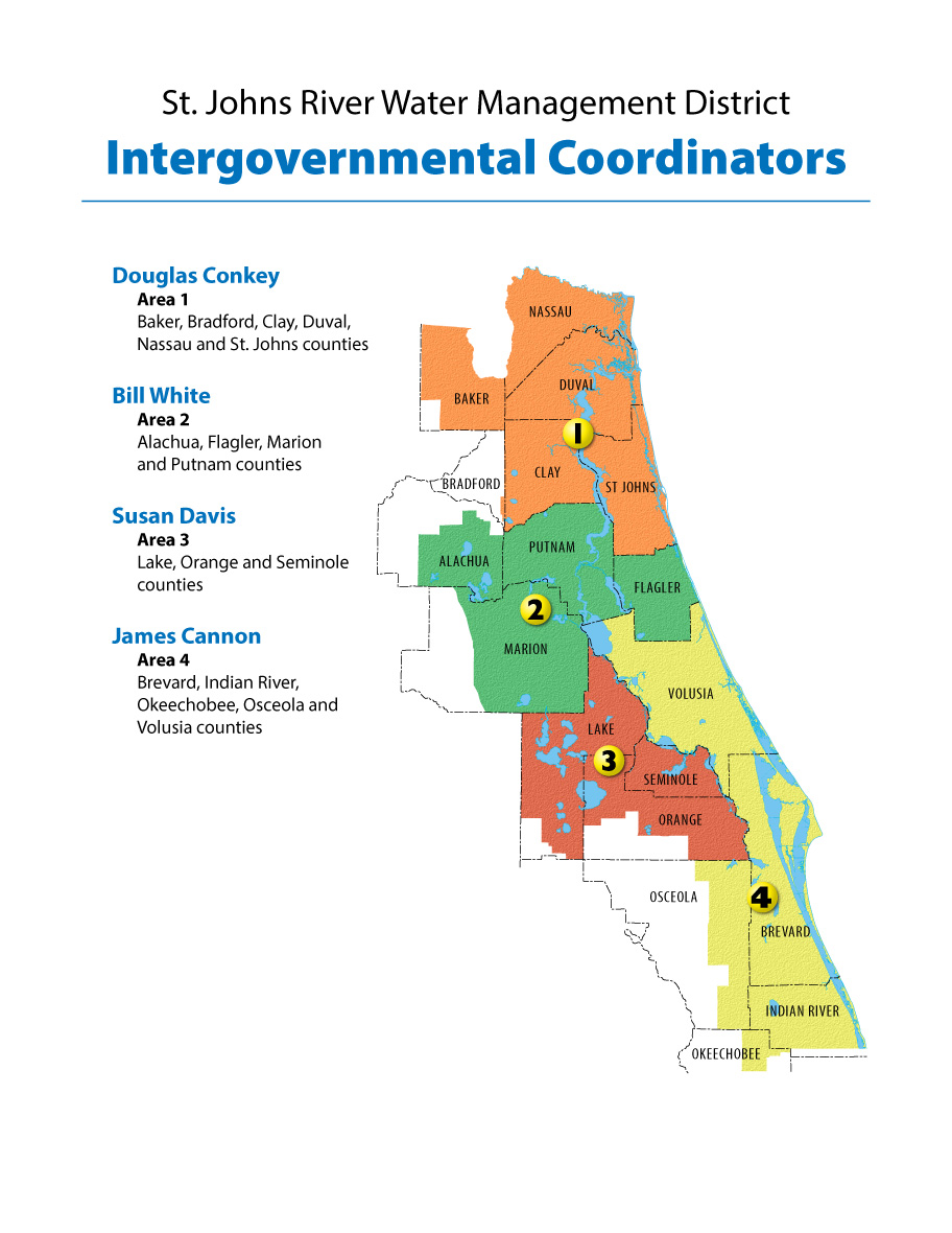Colored map of the district