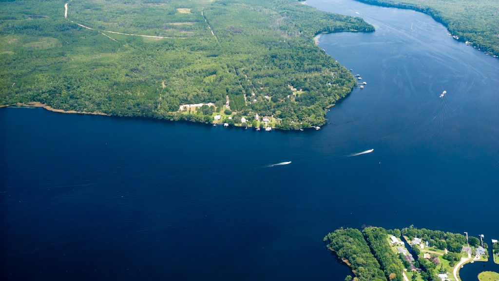 Aerial view of Lake George