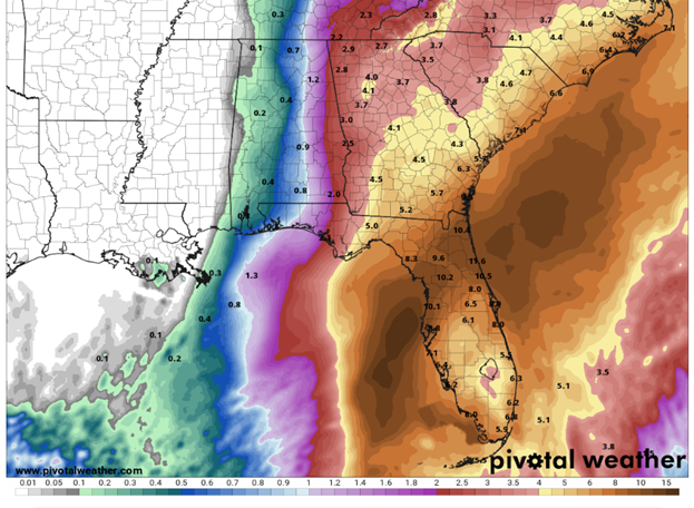 Map of an incoming storm