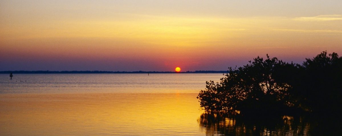 Sunrise on the Indian River Lagoon.
