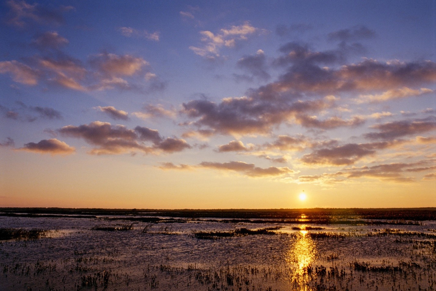 Sunrise over Lake Jesup in Seminole County.
