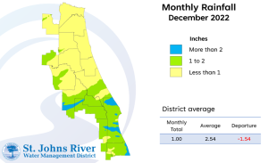 Map and table showing rainfall in April 2022