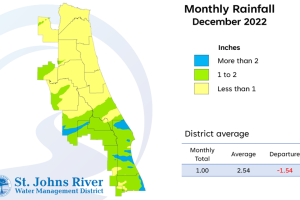 Map and table showing rainfall in April 2022