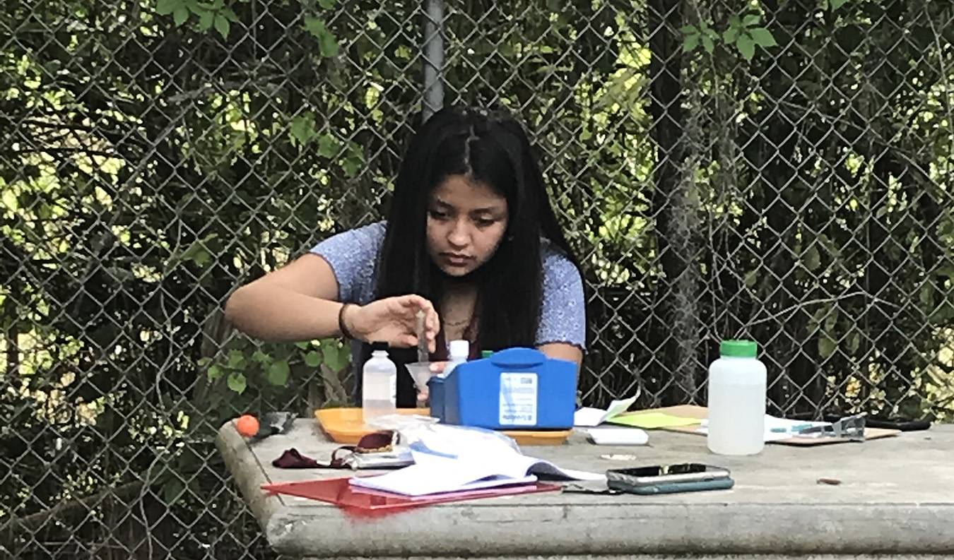 Students conducted water quality testing