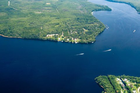 Aerial view of the St. Johns River.