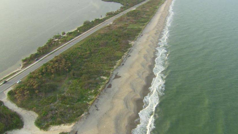 Image of Indian river lagoon from a drone