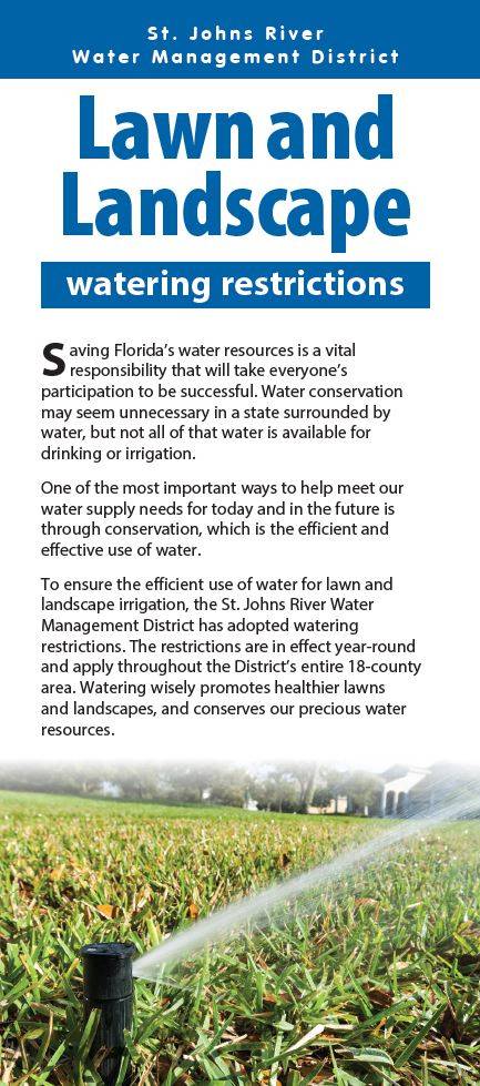 Irrigation Rule brochure front cover