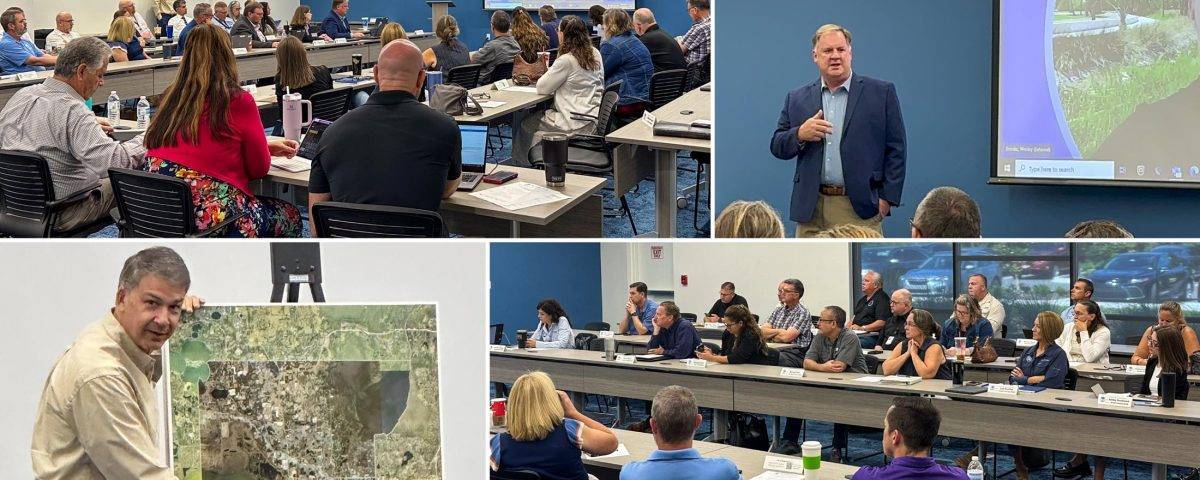 Collage of Local and regional partners gathered in a meeting