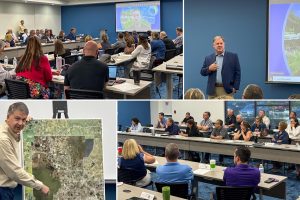 Collage of Local and regional partners gathered in a meeting