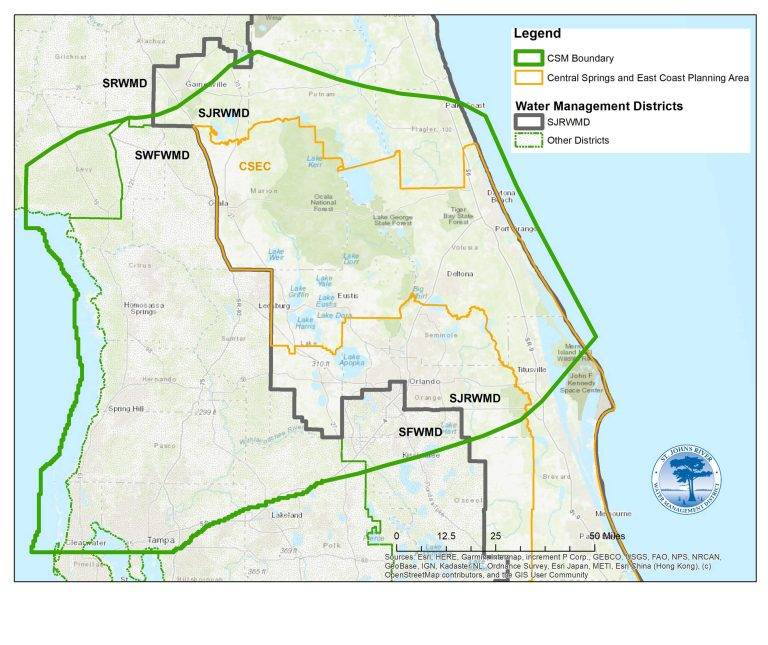 Cswd Map Groundwater resources – SJRWMD