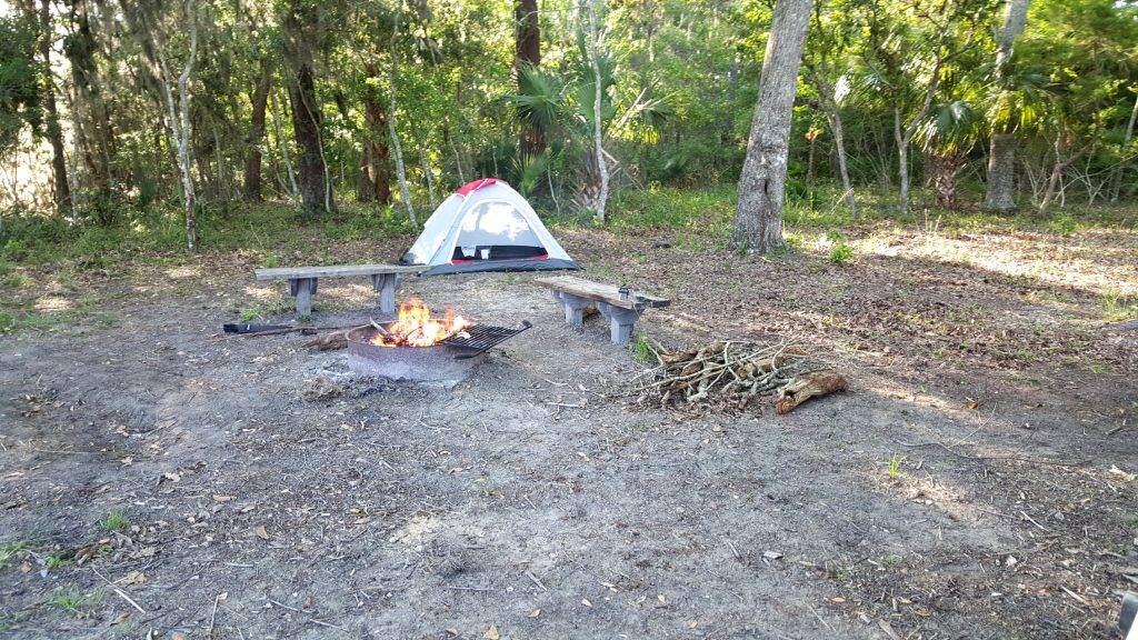 A primitive camping site