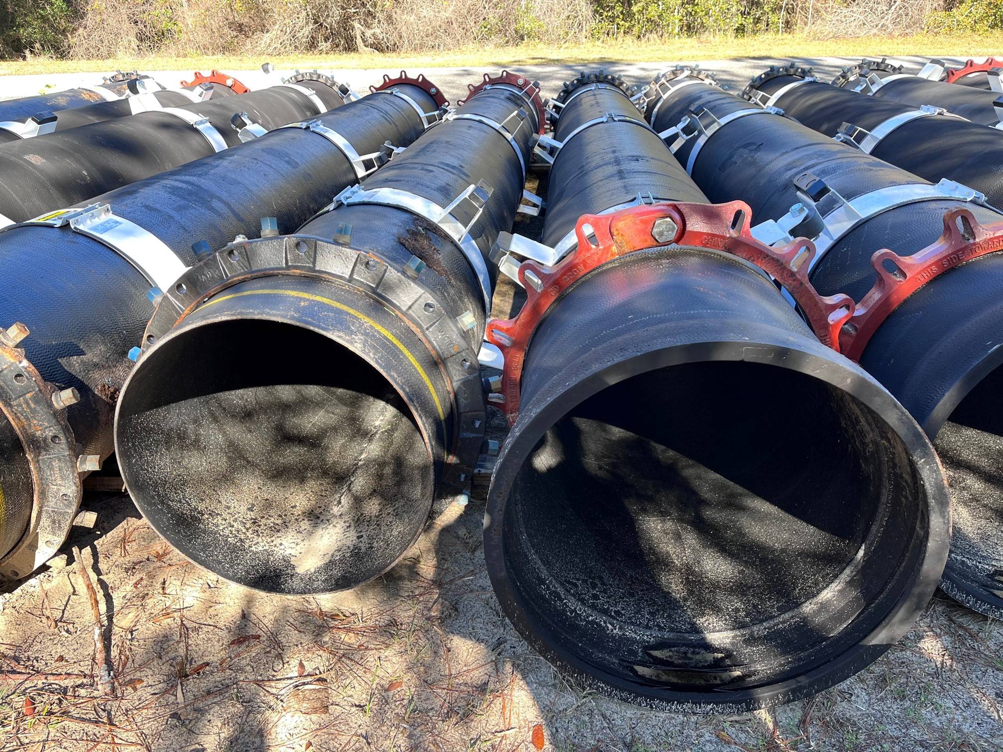 24-inch black pipes