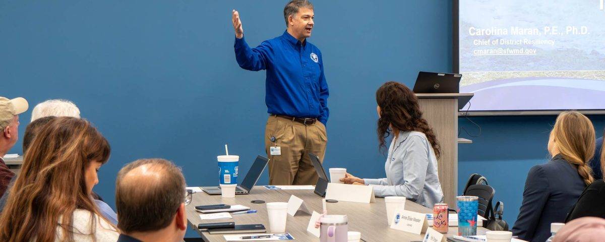 Tom Frick giving a presentation