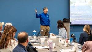 Tom Frick giving a presentation