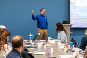 Tom Frick giving a presentation
