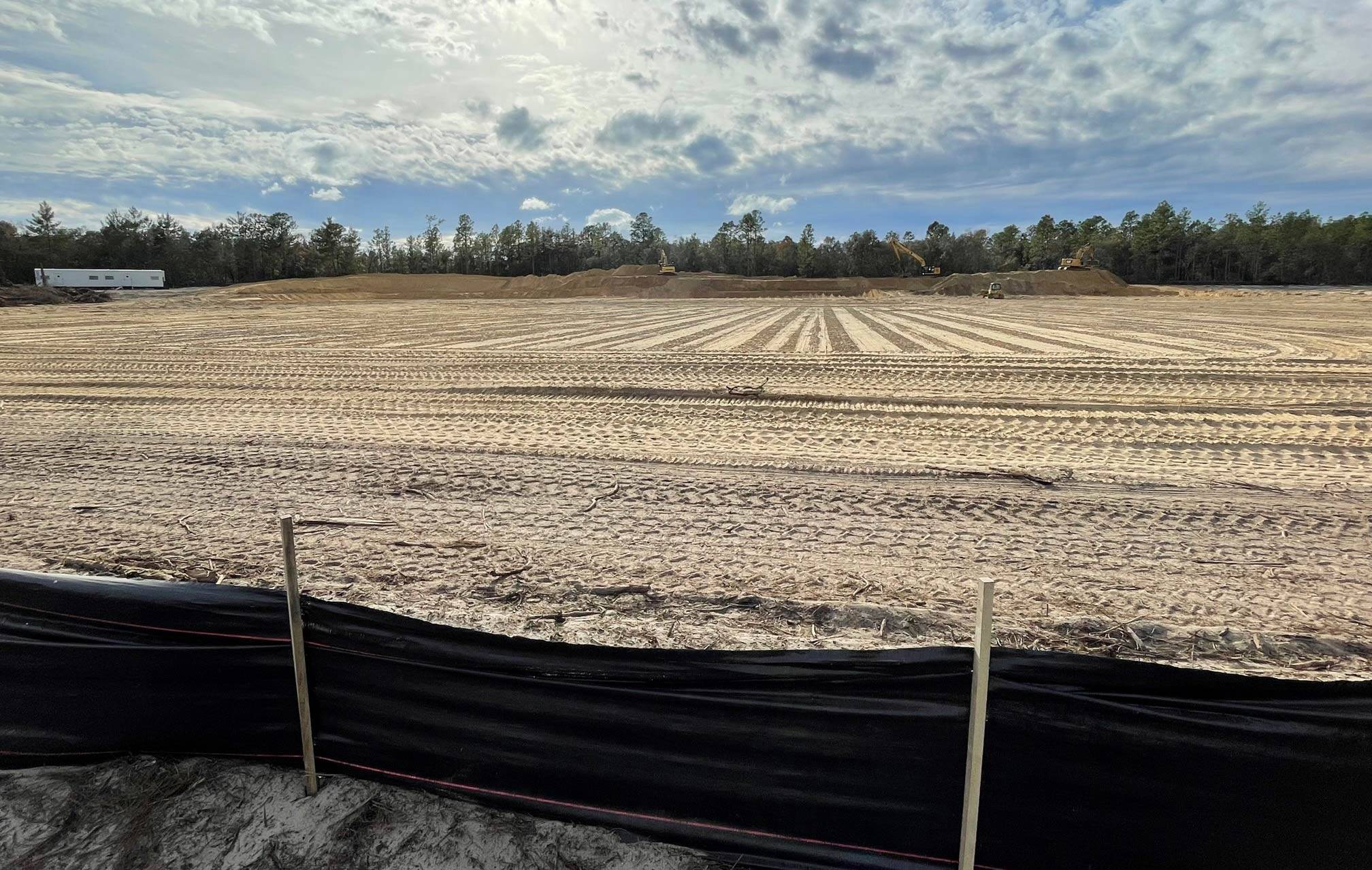 Empty construction lot