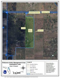 Map of the Fellsmere Water Management Area Headwaters Lake