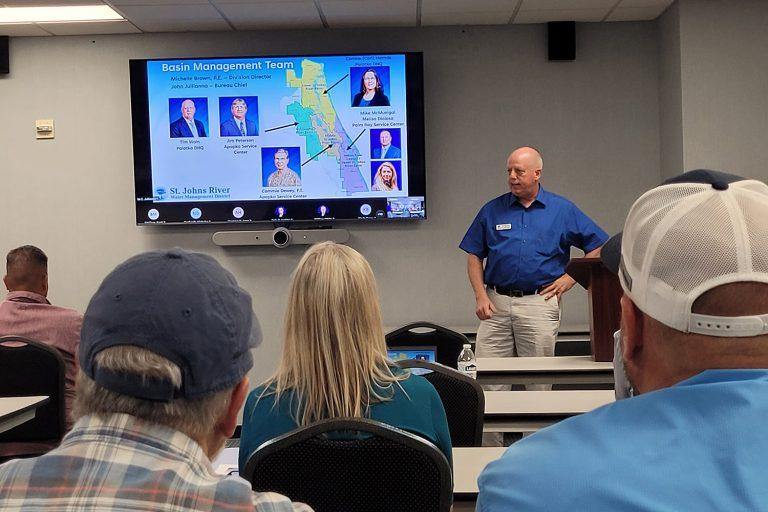 A person giving a presentation