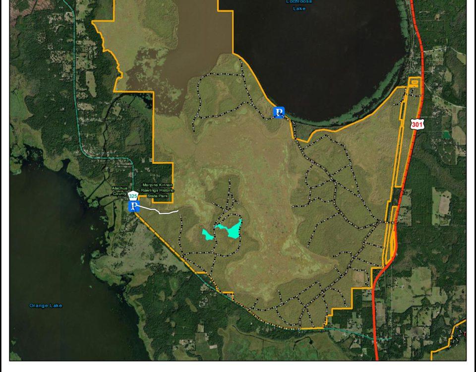 Map of Lochloosa Wildlife Conservation Area