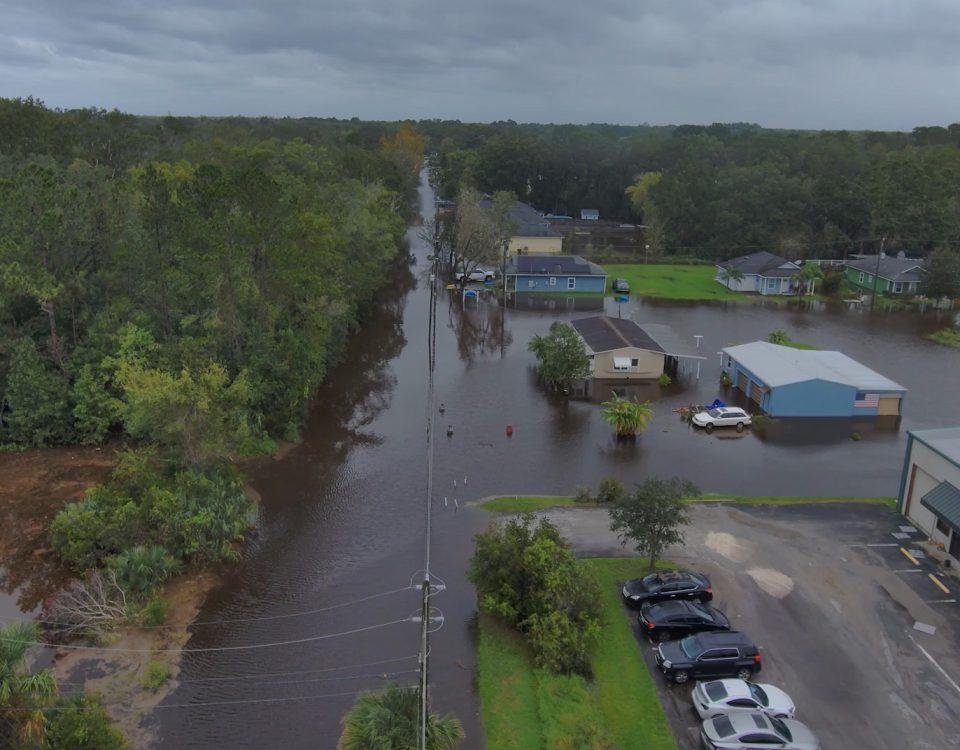 flooding in Deep Creek after Hurricane Milton